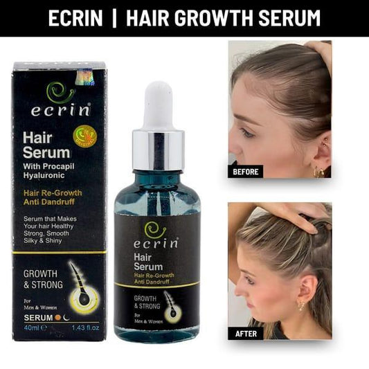 Ecrin Hair Growth Serum 40ml β Boost Hair Regrowth | Anti-Hair Fall | Dandruff Control | Essential Oil Infused