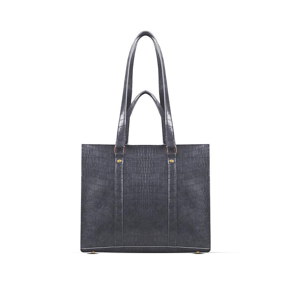BagX - Zara 2 Pcs Grey PU Leather Totebag,Grey & Beige